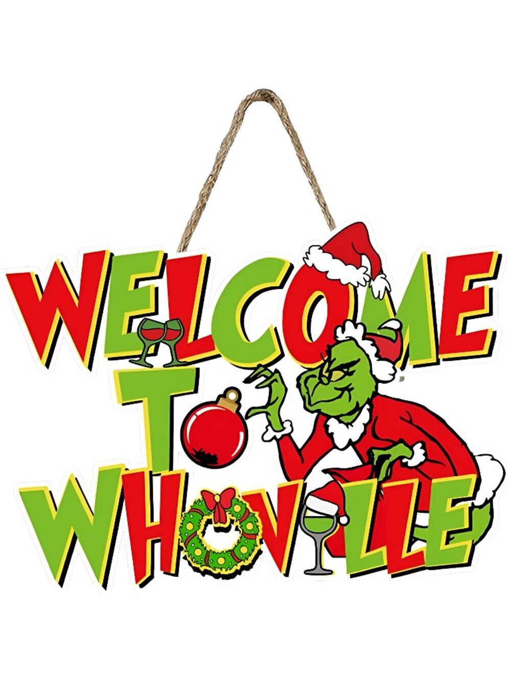Christmas Decorations, Christmas Decorations Welcome to Whoville Hanging Signs